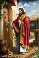Набор для вышивания гобеленовым швом (петит-поинт, petit-point stitch) Христос перед дверью /1113-22