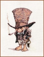 Набор для вышивания Джентльмен в шляпе (по мотивам рисунка J. B. Monge) /Мн-02