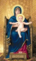 Мадонна с Младенцем на троне (в синем)