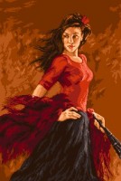 Набор для вышивания Танцовщица фламенко (Dansatore de flamenco) гобелен /G742