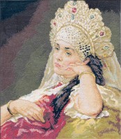 Набор для вышивания Девушка в жемчужном ожерелье, по мотивам картины К.Маковского /ВХ-0904