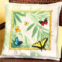 Набор для вышивания Бамбук и бабочки (Bamboo Butterflies)
