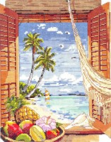 Набор для вышивания Тропические каникулы (Tropical Vacation Window) /023-0382