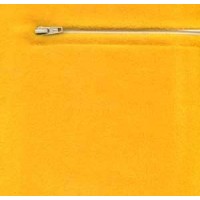 Обратная сторона наволочки на молнии из польской ткани Polar (ярко-желтая), 45х45 /8474А-394