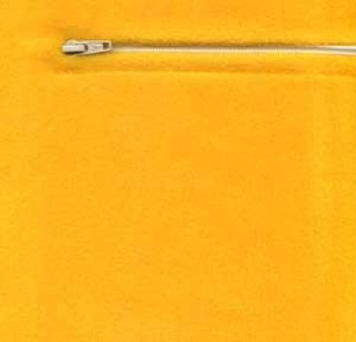 Обратная сторона наволочки на молнии из польской ткани Polar (ярко-желтая), 45х45